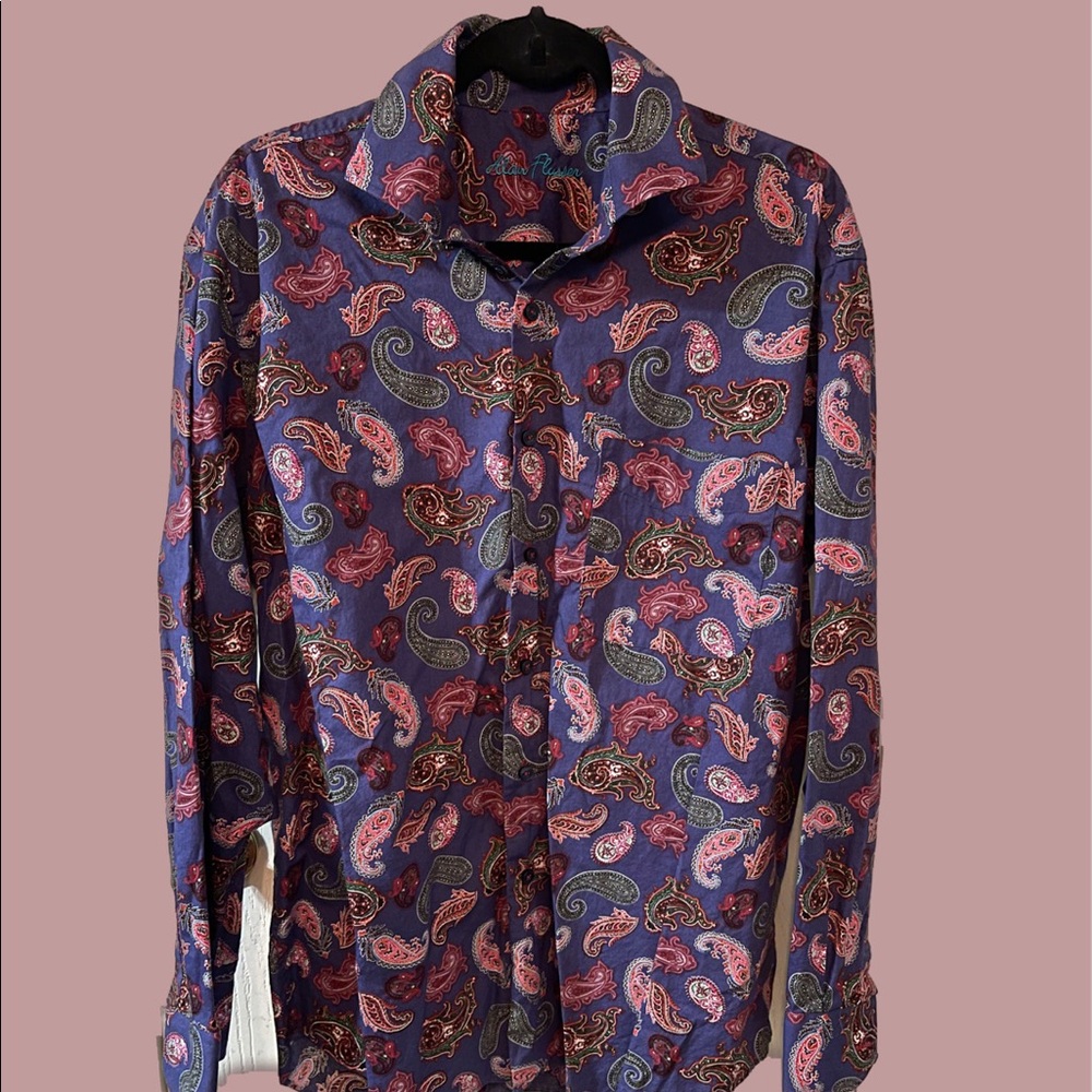 Purple paisley dress shirt